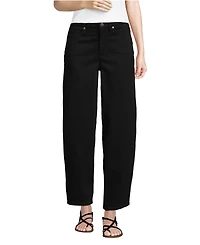 Lands' End Women's Denim High Rise Barrel Leg Ankle Jeans