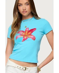 Edikted Womens Daylily T Shirt