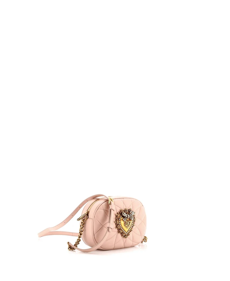 Pre-Owned Dolce & Gabbana Small Devotion Camera Bag Quilted Leather