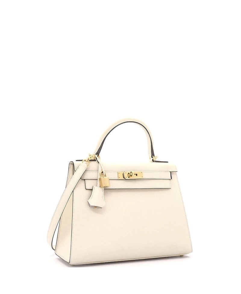Pre-Owned Hermes Kelly 28 Handbag Light Epsom with Gold Hardware