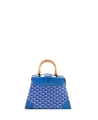 Pre-Owned Goyard Pm Saigon Top Handle Bag Coated Canvas with Leather