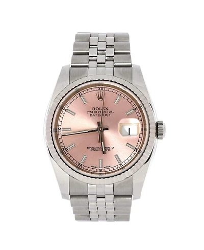 Pre-Owned Rolex Oyster Perpetual Datejust Automatic Watch in Stainless Steel and White Gold 36mm