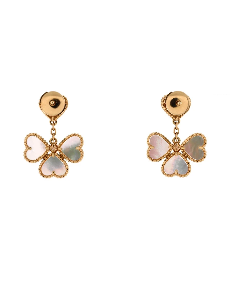 Pre-Owned Van Cleef & Arpels Sweet Alhambra Effeuillage Heart Earrings
