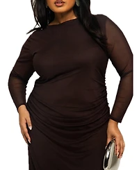Fashion-szn Curve Women's Mesh Midaxi Dress