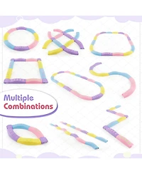 Gymax Balance Beams for Kids w/ Non-slip Textured Surface Bottom Pad Multicolor