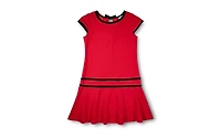 Florence Eiseman Big Girls Crepe Knit Dress With Velvet Trim