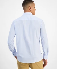 Tom Baine Men's Four Way Stretch Geo Print Button Down Dress Shirt