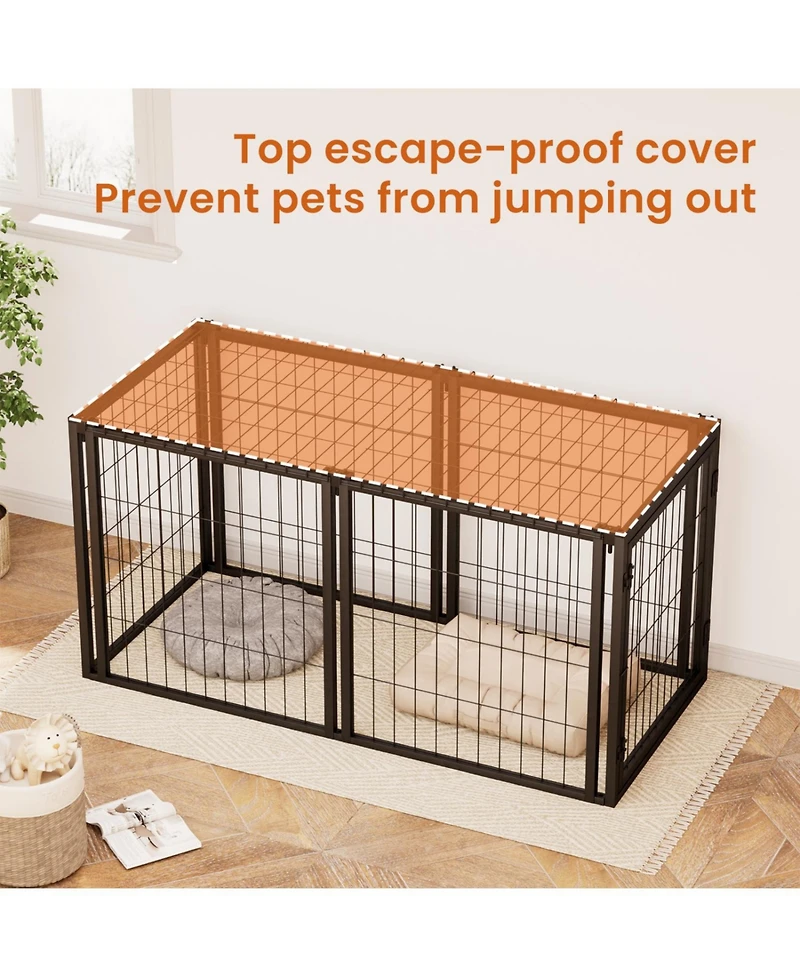 Streamdale Furniture 47" Dog Crate Kennel Playpen - Small/Medium Dogs Black