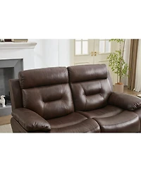 Streamdale Furniture Genuine Leather Non-Power Reclining Lvst-two seats