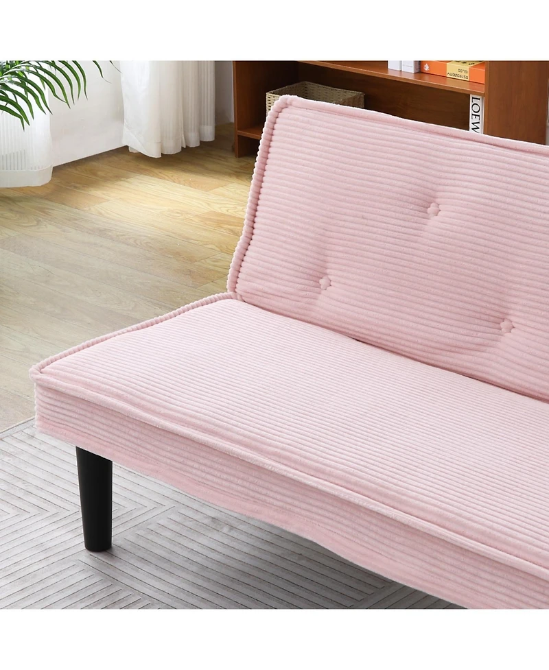 Streamdale Furniture 66" Corduroy Sofa Bed - Flexible Living Room/Apartment/Bedroom