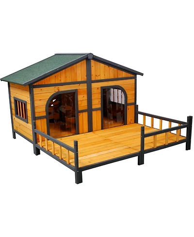 Streamdale Furniture Large Wooden Dog House with Porch