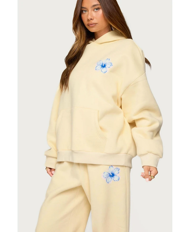 Edikted Womens Tropical Bloom Hoodie