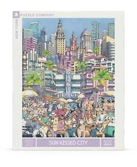 New York Puzzle Company Sun Kissed City 500 Piece Puzzle