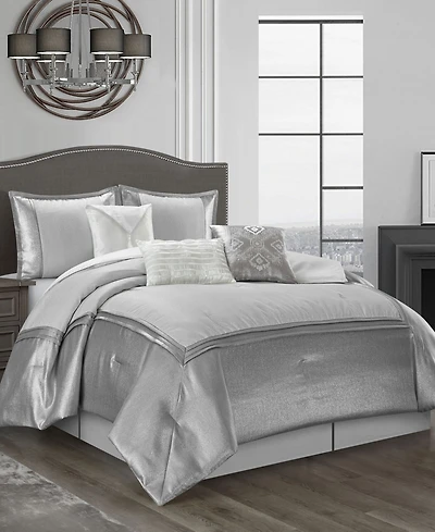 Stratford Park Lucille Solid Color 7-Pc. Comforter Set, Queen