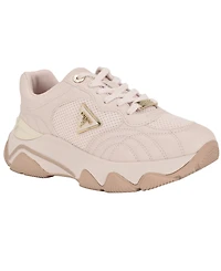 Guess Women's Moeann Triangle G Logo Chunky Lace-Up Sneakers
