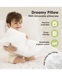 KeaBabies Toddler Pillow with Pillowcase, Small for Sleeping