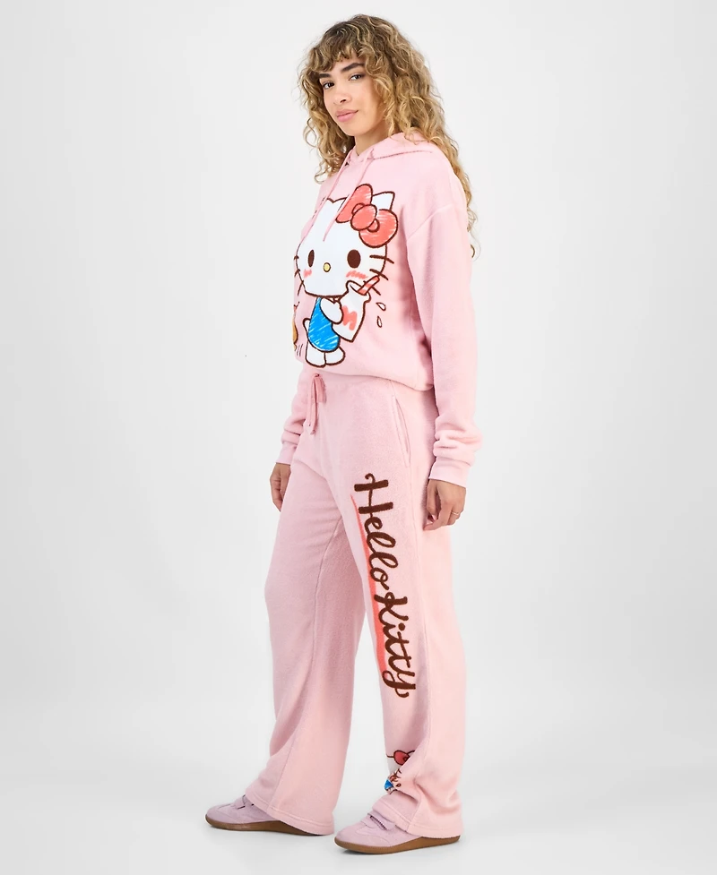 Hybrid Juniors' Hello Kitty Drawstring Plush Joggers