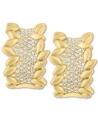 Effy Diamond Pave Vine Inspired Huggie Hoop Earrings (1/2 ct. t.w.) in 14k Gold