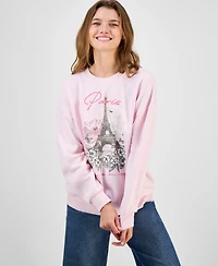 Self Esteem Juniors' Paris Graphic Sweatshirt