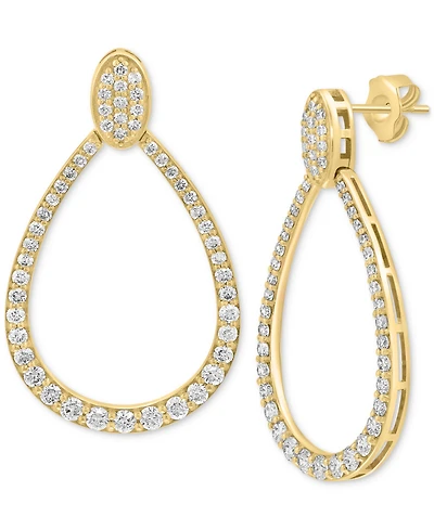 Effy Diamond Open Teardrop Drop Earrings (1-1/20 ct. t.w.) in 14k Gold