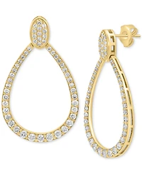 Effy Diamond Open Teardrop Drop Earrings (1-1/20 ct. t.w.) in 14k Gold