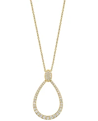 Effy Diamond Teardrop Pendant Necklace (3/4 ct. t.w.) in 14k Gold, 17" + 1" extender