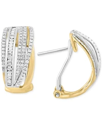 Effy Diamond Multirow Hoop Earrings (5/8 ct. t.w.) in 14k Gold