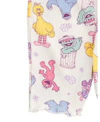 Sesame Street Baby Girls Ribbed T-Shirt and Shorts Outfit Set