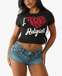 True Religion Women's I Love Crew Neck T-Shirt