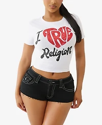 True Religion Women's I Love Crew Neck T-Shirt