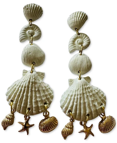 Swanky Designs Alayna Shells Large Drop Earrings