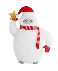 Glitzhome 42" Lighted Fabric Christmas 3D Yeti Outdoor Decor