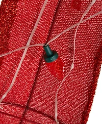 Glitzhome 35.75" Lighted Fabric 3D Christmas Bow