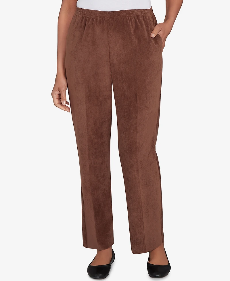 Alfred Dunner Petite Corduroy Medium Length Pants