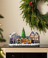Glitzhome 15.25" Christmas Oversized Resin Lighted Village