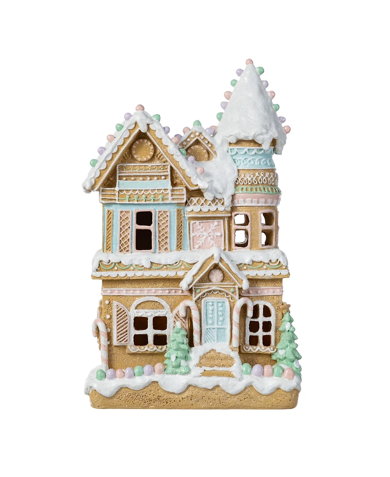 Glitzhome 11.75" Resin Christmas Macaron Village