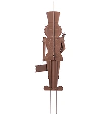 Glitzhome 36" Metal Christmas African Nutcracker Yard Stake