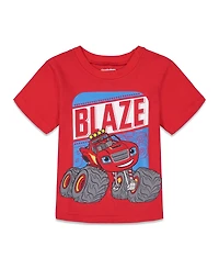 Blaze and the Monster Machines Toddler Boys Blaze T-Shirt and Mesh Shorts Outfit Set