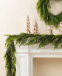 Glitzhome 6 ft Polyethylene Christmas Dripping Garlands, Set of 2