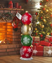 Glitzhome 36.25" Resin Christmas Stacked Ornament Porch Decor