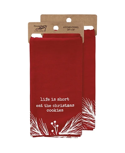 Primitives by Kathy Life Is Short Eat the Cookies Kitchen Towel