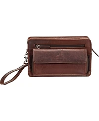 Mancini Men's Buffalo Zippered Organizer Pocket Bag