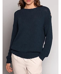 Celtic & Co. Women's Slub Knit Button Detail Sweater