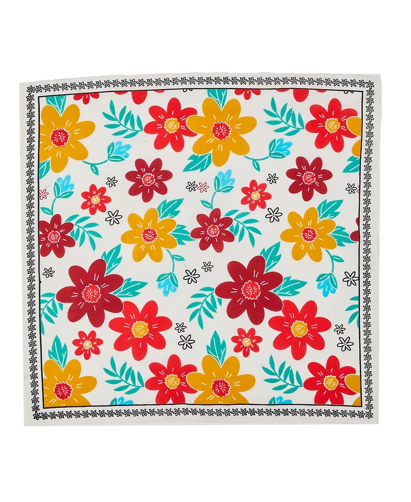 Floral Pattern 22" x 22" 6-Pack Bandana Set