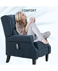 Homcom Massage Recliner Sofa with Heat Function, Remote Control,