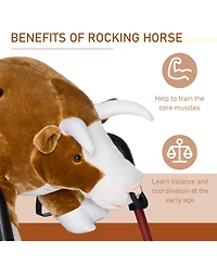 Qaba Kids Spring Rocking Horse for Kids, Bull