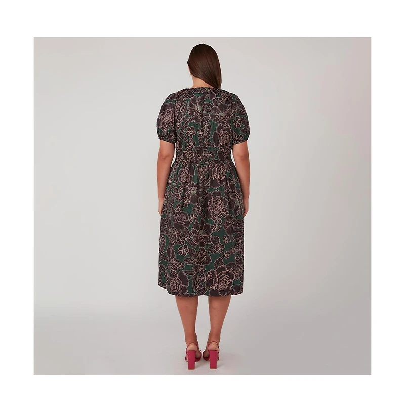 Estelle Wildfloral Cotton Midi Dress