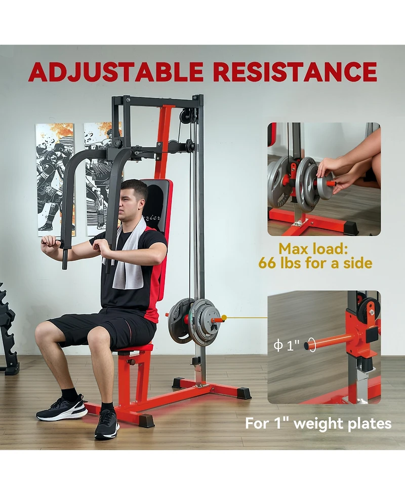 Soozier Chest Fly and Press Machine for Upper Body Training,