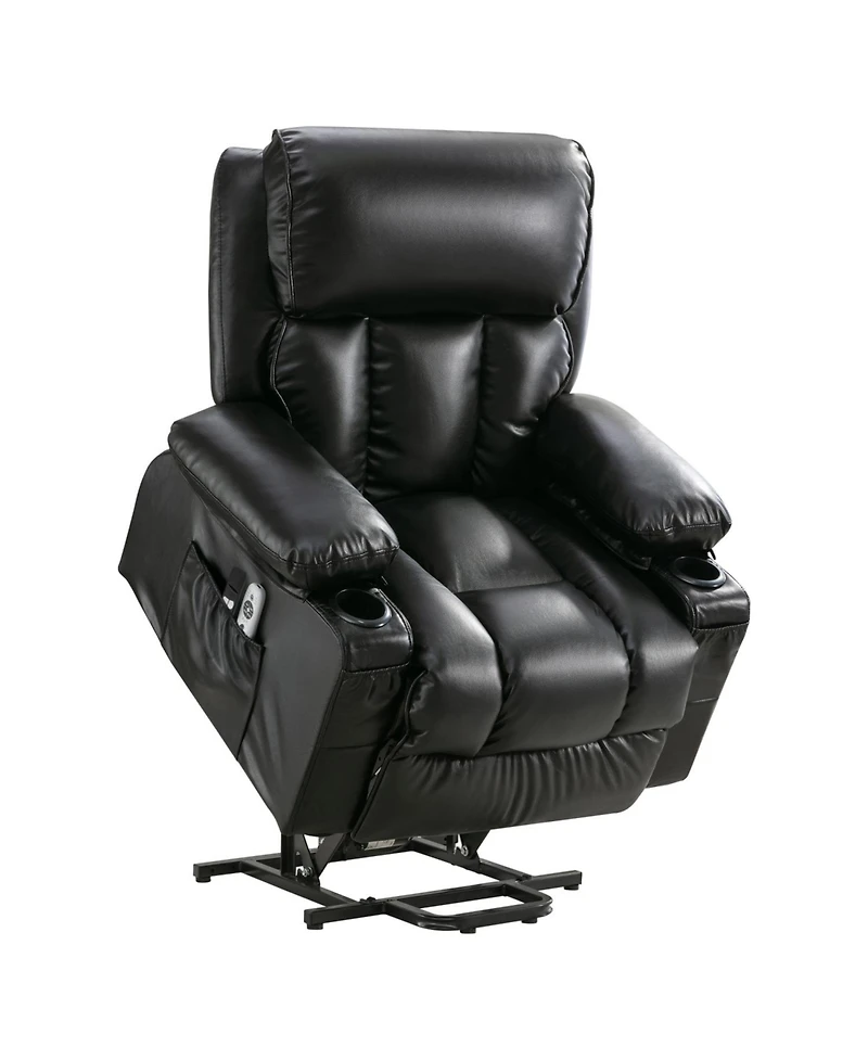 Streamdale Furniture Electric Massage Lift Chair w/ Heat & Vibration Usb Black