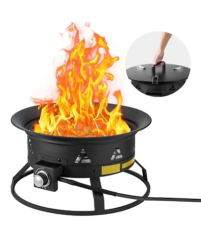Slickblue Portable Propane Gas Fire Pit for Outdoor Heating – Ideal for Camping, Backyard, and Patio Use